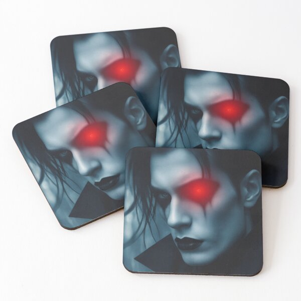 Item preview, Dark Goth Vampire Guy with Glowing Red Eye Accent designed and sold by mimikaka.