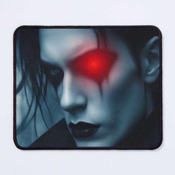 Item preview, Dark Goth Vampire Guy with Glowing Red Eye Accent designed and sold by mimikaka.