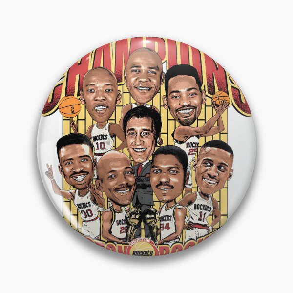 Item preview, Houston Rockets Back to Back NBA Champions Retro Basketball Design designed and sold by obs209.