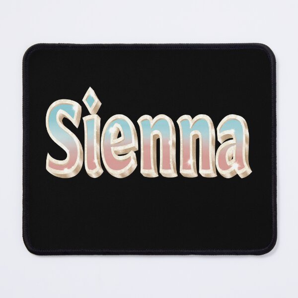 Item preview, Sienna Name in Blue and Coral with a Glam Style designed and sold by AloraDawnEve.