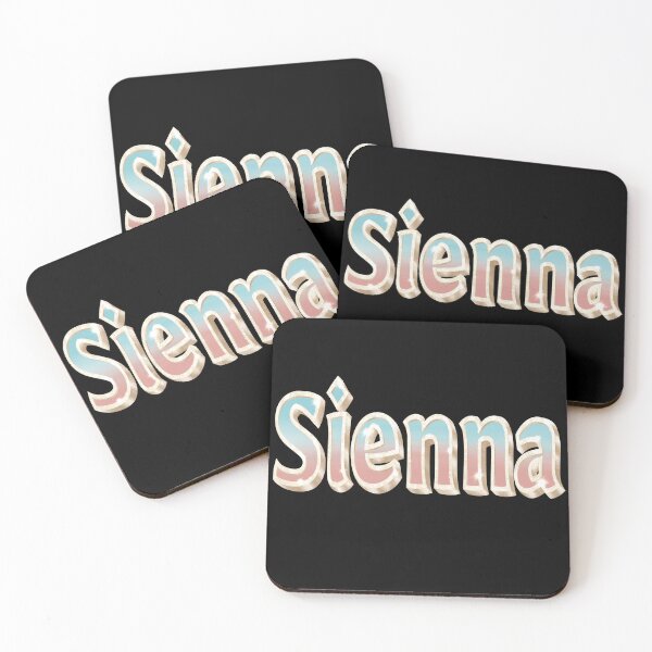 Item preview, Sienna Name in Blue and Coral with a Glam Style designed and sold by AloraDawnEve.