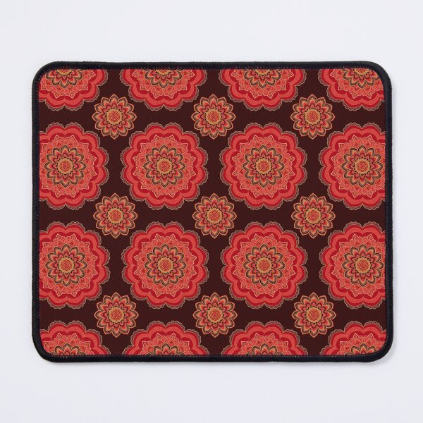 Item preview, Red Floral Mandala Pattern – Intricate Ornamental Boho Flower Design designed and sold by Mousy17.