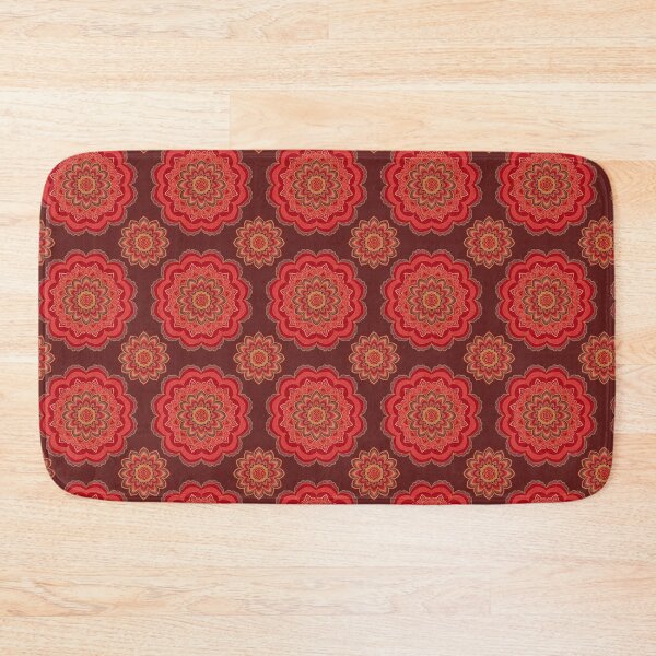 Item preview, Red Floral Mandala Pattern – Intricate Ornamental Boho Flower Design designed and sold by Mousy17.