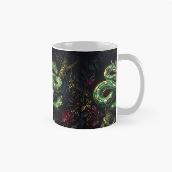 Item preview, The Emerald Serpent - Dark Botanical Gilded Oil Painting designed and sold by The Gilded Cage.