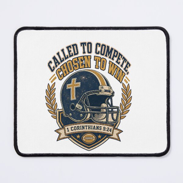 Item preview, Called to Compete Chosen to Win Christian Football designed and sold by Yafa-Design.
