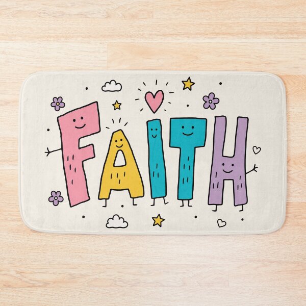 Item preview, Faith Cute Smiley Letters Vintage Inspirational designed and sold by Rosie's Wildflower Boutique.