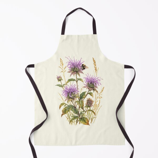 Item preview, Wild Bergamot & Bumblebee | Native Pollinator Wildflower Art designed and sold by SusanSweetArt.