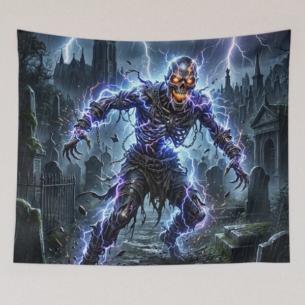 Item preview, Electrified Ghoul - Gothic Graveyard Art designed and sold by Lucid Dream Pixel.