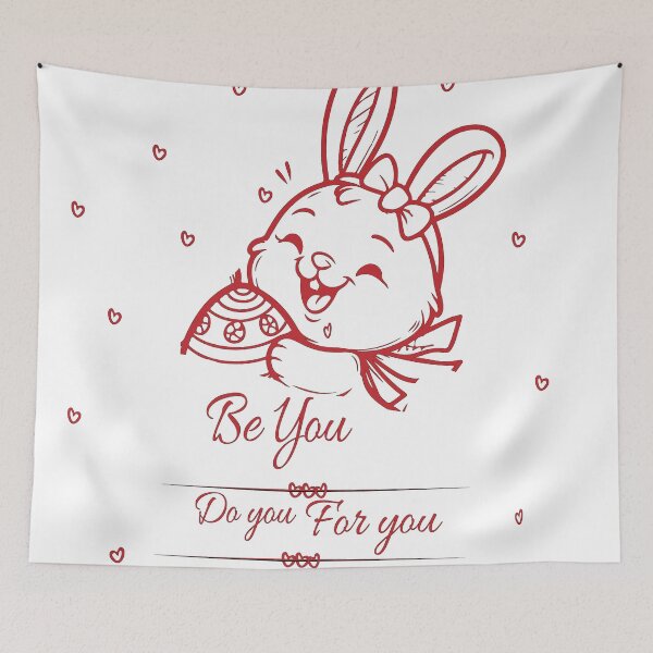 Item preview, Be You Do You For You – Cute Bunny Easter Egg Typography Art designed and sold by Carftora786.