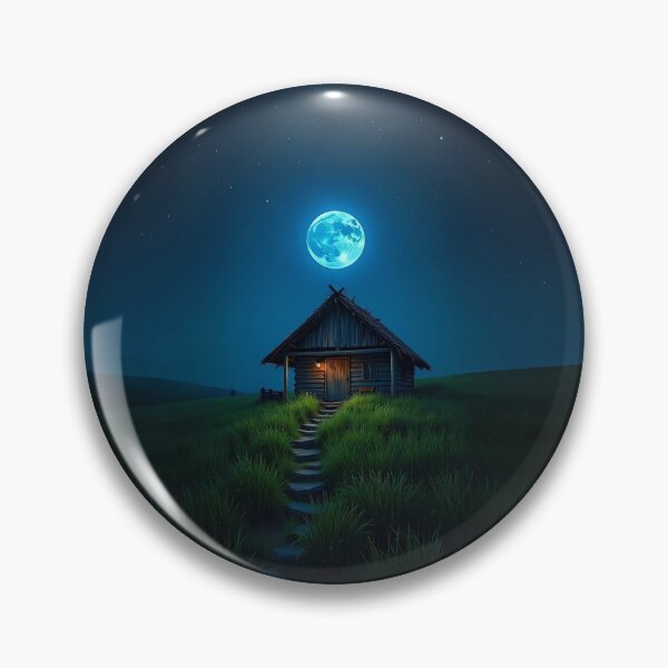 Item preview, Moonlit Cabin Path At Night designed and sold by Mr besho.