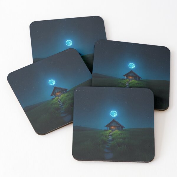 Item preview, Moonlit Cabin Path At Night designed and sold by Mr besho.