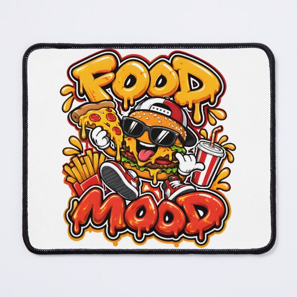Item preview, Food Mood – Funny Fast Food Burger Pizza Streetwear Design designed and sold by Snackwear Apparel.