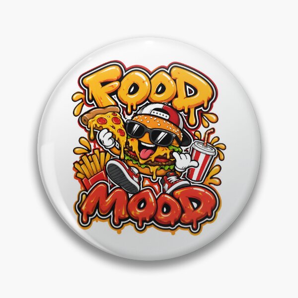 Item preview, Food Mood – Funny Fast Food Burger Pizza Streetwear Design designed and sold by Snackwear Apparel.