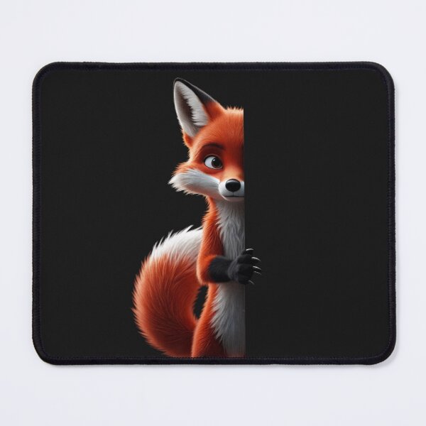 Item preview, Cute Red Fox Peeking 3D Fluffy Animal Illustration designed and sold by mimikaka.