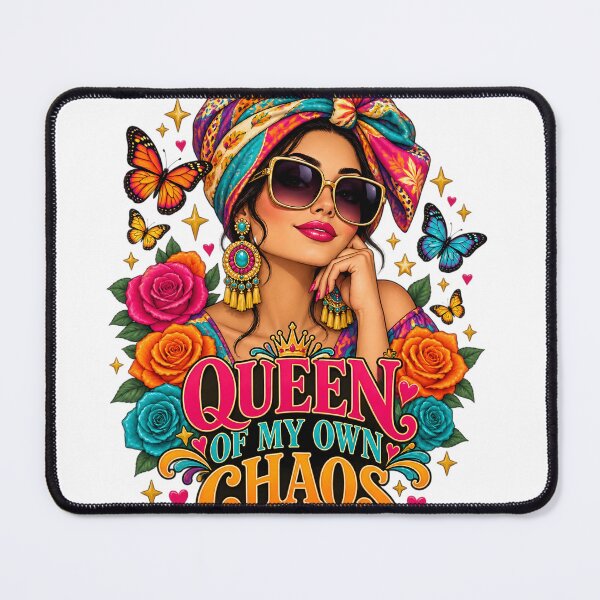 Item preview, Queen of My Own Chaos — Bold Colorful Floral Art designed and sold by GeorgyCrafts.