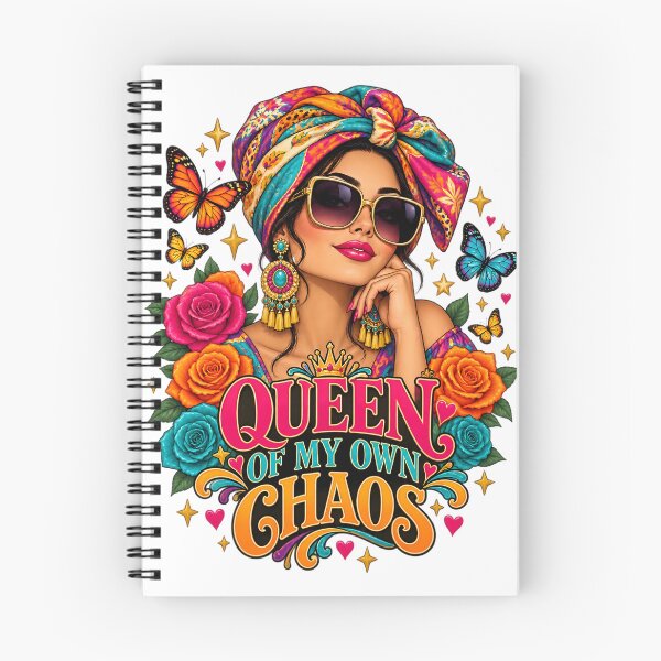 Item preview, Queen of My Own Chaos — Bold Colorful Floral Art designed and sold by GeorgyCrafts.