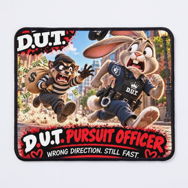 Item preview, Funny Rabbit Pursuit Officer – Wrong Direction Still Fast – D.U.T. designed and sold by EwelinaBa.
