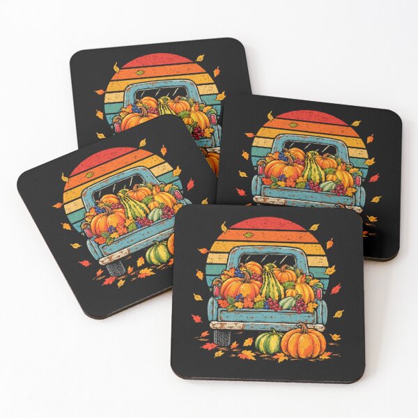 Item preview, Retro Autumn Pumpkin Harvest Vintage Pickup Truck  designed and sold by Moizento.