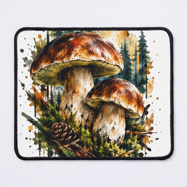 Item preview, Forest Magic: Watercolor Porcini Mushrooms and Woodland Realm designed and sold by Dundys.