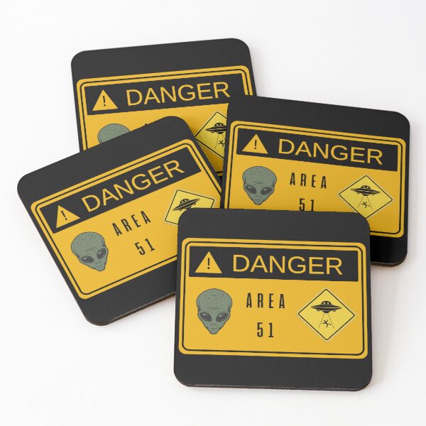 Item preview, Danger Area 51 Warning Sign Alien Abduction Graphic designed and sold by DonaFada.