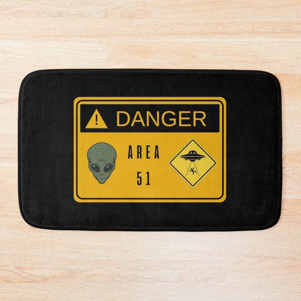 Item preview, Danger Area 51 Warning Sign Alien Abduction Graphic designed and sold by DonaFada.