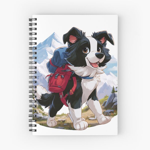 Item preview, Cute Border Collie Hiking Dog Mountain Adventure designed and sold by NicolasGlowArt.