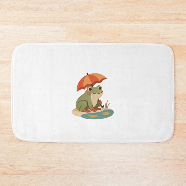 Item preview, Cute Cottagecore Frog With Umbrella Rainy Day Aesthetic designed and sold by Founderpallavi.