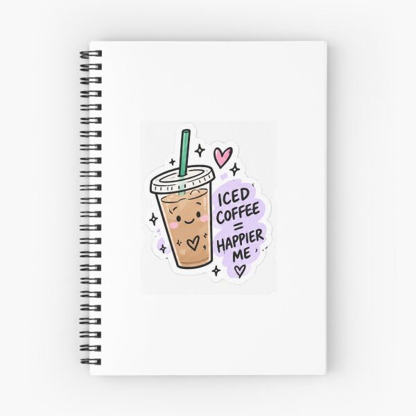 Item preview, Iced Coffee Happier Me Sticker designed and sold by ammi.