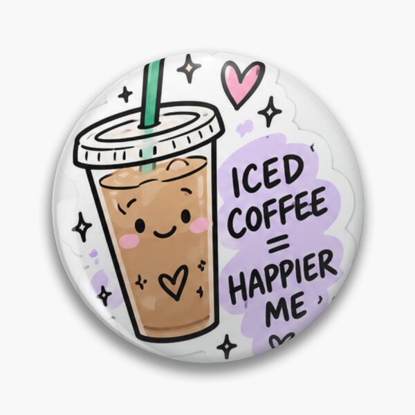Item preview, Iced Coffee Happier Me Sticker designed and sold by ammi.