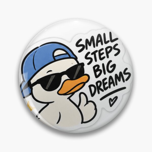 Item preview, Small Steps Big Dreams Duck Sticker designed and sold by ammi.