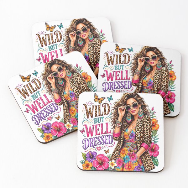 Item preview, Wild But Well Dressed — Bold Leopard Floral Fashion Art designed and sold by GeorgyCrafts.