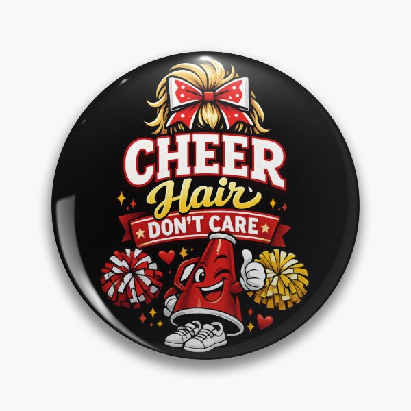 Item preview, Cheer Hair Don't Care – Funny Cheerleading Pom Pom  designed and sold by SidTastic .