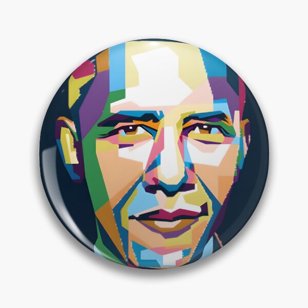 Item preview, Abstract WPAP Style Portrait of Barack Obama in Vibrant Geometric Colors designed and sold by The Statement Lab.