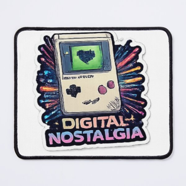 Item preview, Digital Nostalgia Retro Handheld Console Sticker – 90s Gaming Art designed and sold by boxenbrain.