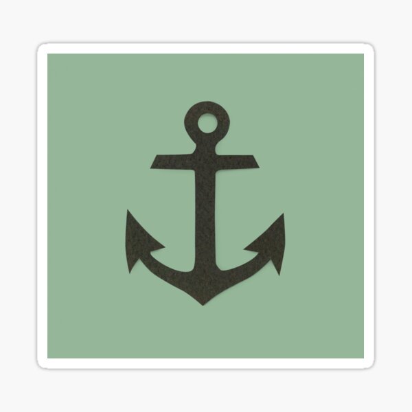 Aperçu de l'œuvre Ancre nautique verte créée et vendue par newburyboutique.