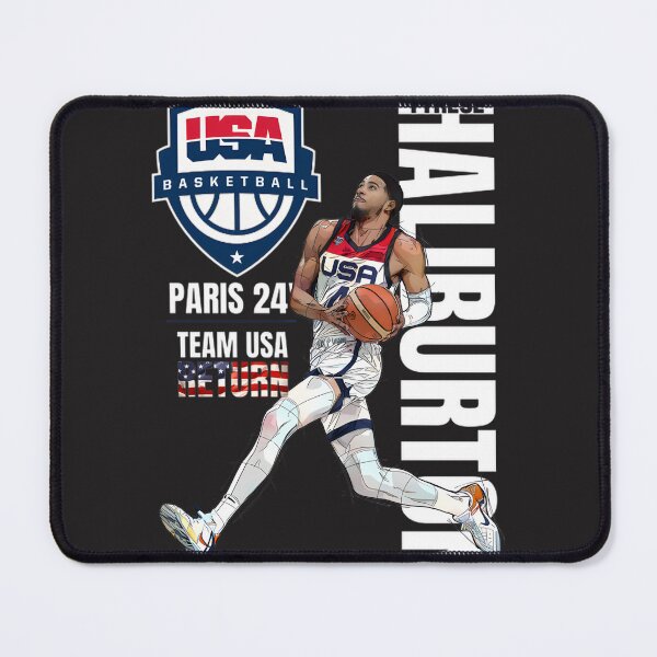 Item preview, Paris Olympics USA Basketball Cartoon Featuring Tyrese Haliburton Illustration designed and sold by Bouazzaoui.