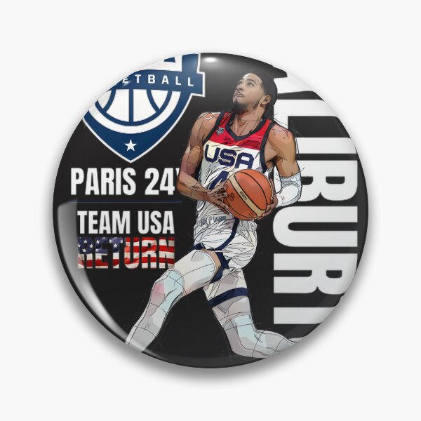 Item preview, Paris Olympics USA Basketball Cartoon Featuring Tyrese Haliburton Illustration designed and sold by Bouazzaoui.