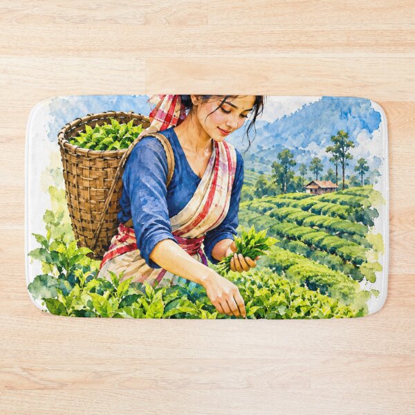 Item preview, Indian tea plucking  designed and sold by urbanshop7.