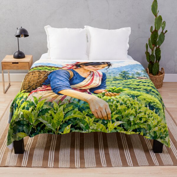 Item preview, Indian tea plucking designed and sold by urbanshop7.