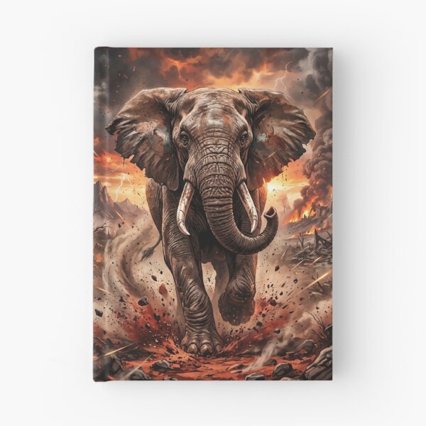 Item preview, Charging Elephant - Epic Wildlife Art designed and sold by Lucid Dream Pixel.
