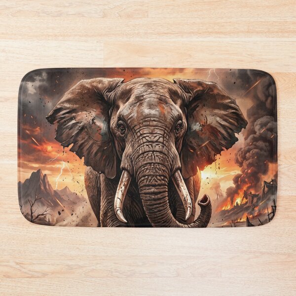 Item preview, Charging Elephant - Epic Wildlife Art designed and sold by Lucid Dream Pixel.