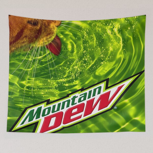 Item preview, Y2K Gamer Cat Mountain Dew Liquid Weirdcore designed and sold by NostalgiaOS.