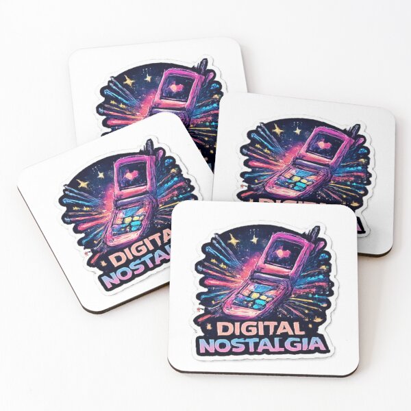 Item preview, Digital Nostalgia Retro Flip Phone Sticker – Neon Y2K Cosmic Art designed and sold by boxenbrain.