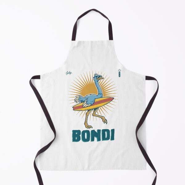 Item preview, Retro Surf Ostrich Sydney Bondi designed and sold by NullSpacePrints.