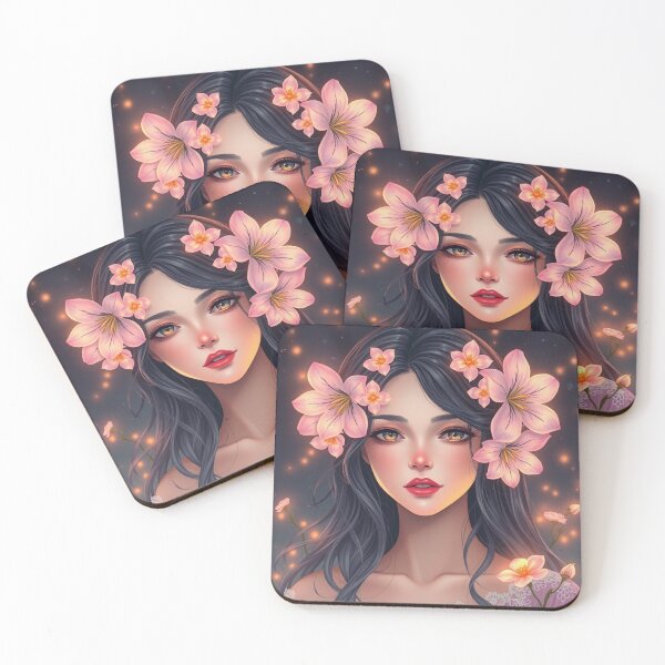 Item preview, Beautiful Woman with Flowers in Hair designed and sold by GenesisArtis.