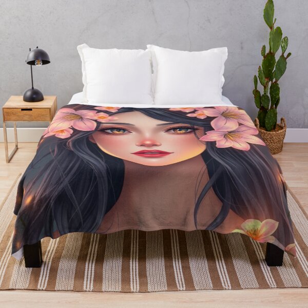 Item preview, Beautiful Woman with Flowers in Hair designed and sold by GenesisArtis.