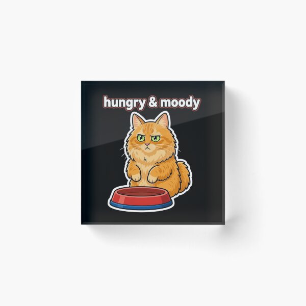 Item preview, Funny Hungry and Moody Ginger Cat Meme designed and sold by MagicByAl.