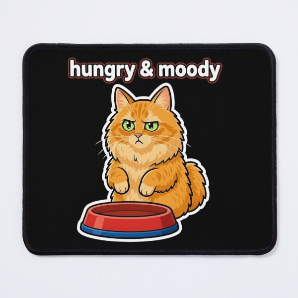 Item preview, Funny Hungry and Moody Ginger Cat Meme designed and sold by MagicByAl.