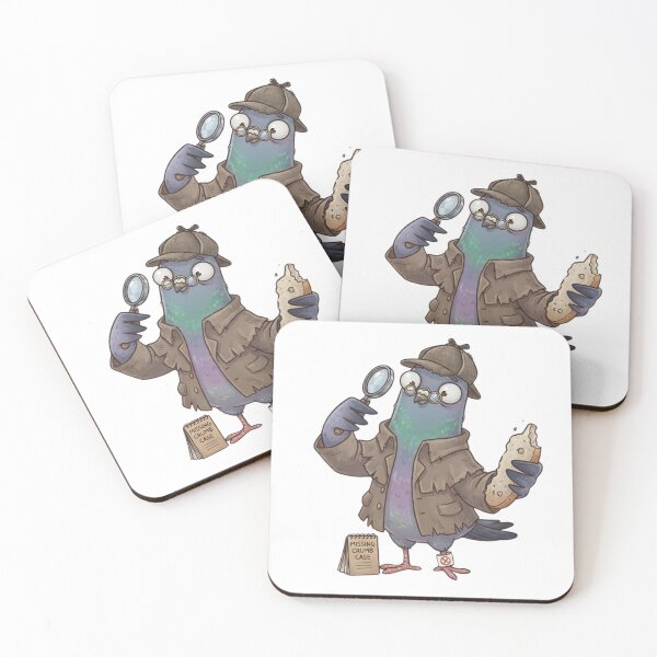 Item preview, Sherlock Pigeon Detective - The Case of the Missing Crumb Vector Art designed and sold by CreativeNest Prints.