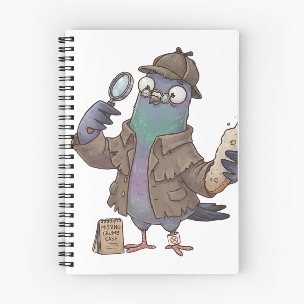 Item preview, Sherlock Pigeon Detective - The Case of the Missing Crumb Vector Art designed and sold by CreativeNest Prints.